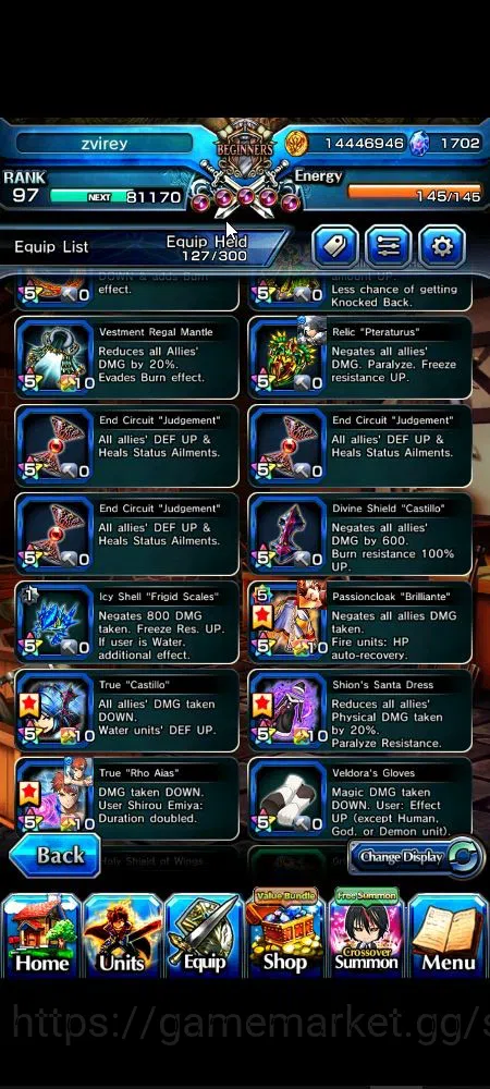 Grand Summoners Accounts Global|Rank 97|1,7k cc|9 Ascend+4 TW|[Roy,Okarun,E image 18