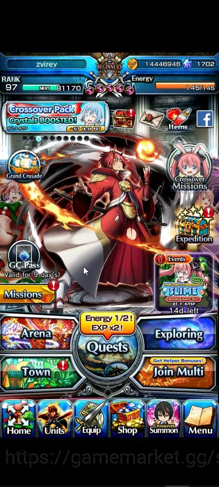 Grand Summoners Accounts Global|Rank 97|1,7k cc|9 Ascend+4 TW|[Roy,Okarun,E image 6
