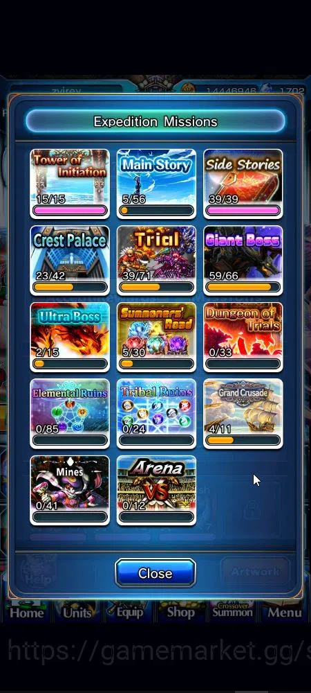 Grand Summoners Accounts Global|Rank 97|1,7k cc|9 Ascend+4 TW|[Roy,Okarun,E image 8