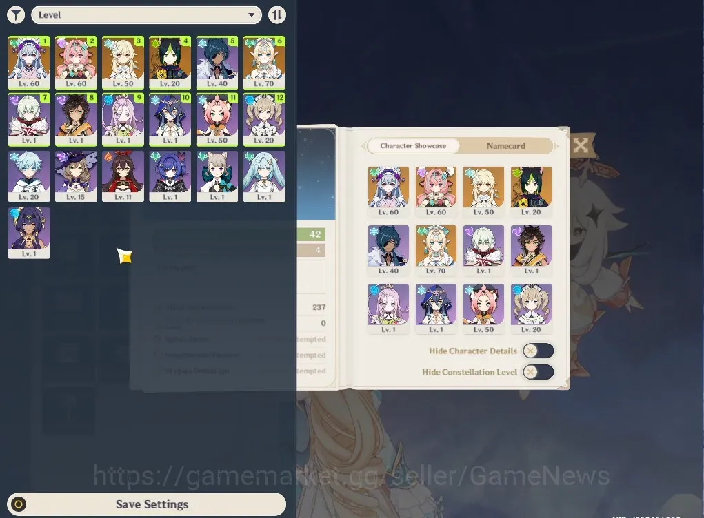 Genshin Impact Accounts Others Asia|AR 42|2 Limited (Vesna,Varesa) + 2 (*5 Weapon)|Hymn of the Maelstrom,Exaiphanes 1