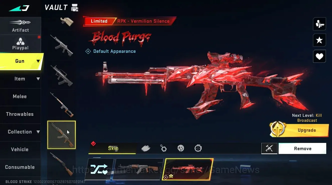 Blood Strike Accounts Collab Skin ASIA|Collab 7DS [AK47-Rhitta, QBZ95-Darkness]|ULTRA [ETHAN,FN2000,SVD,SPEAR]|Limited 11
