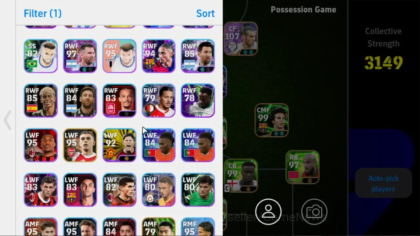 eFootball Accounts Android|Collab Naruto(Gareth Bale,Marcelo),Epic Be image 3