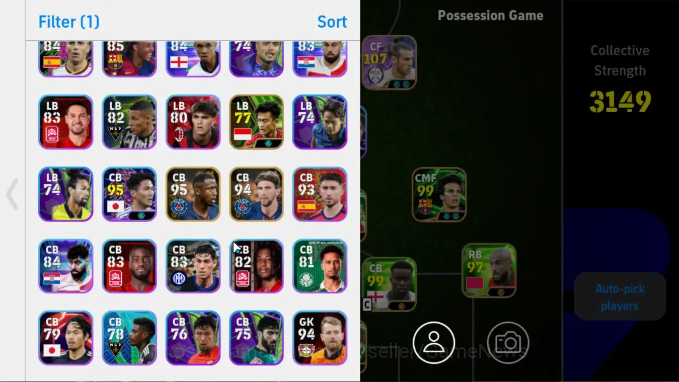 eFootball Accounts Android|Collab Naruto(Gareth Bale,Marcelo),Epic Be image 4