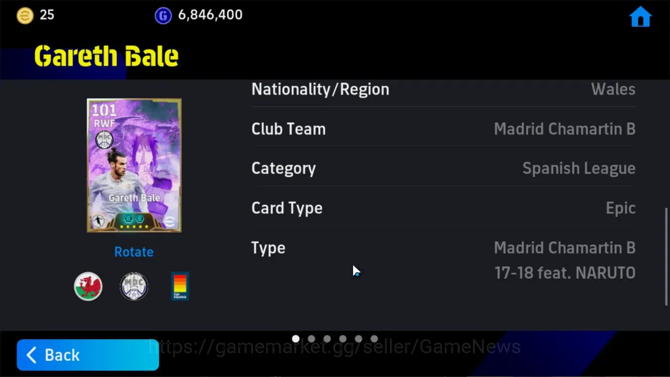 eFootball Accounts Android|Collab Naruto(Gareth Bale,Marcelo),Epic Be image 9