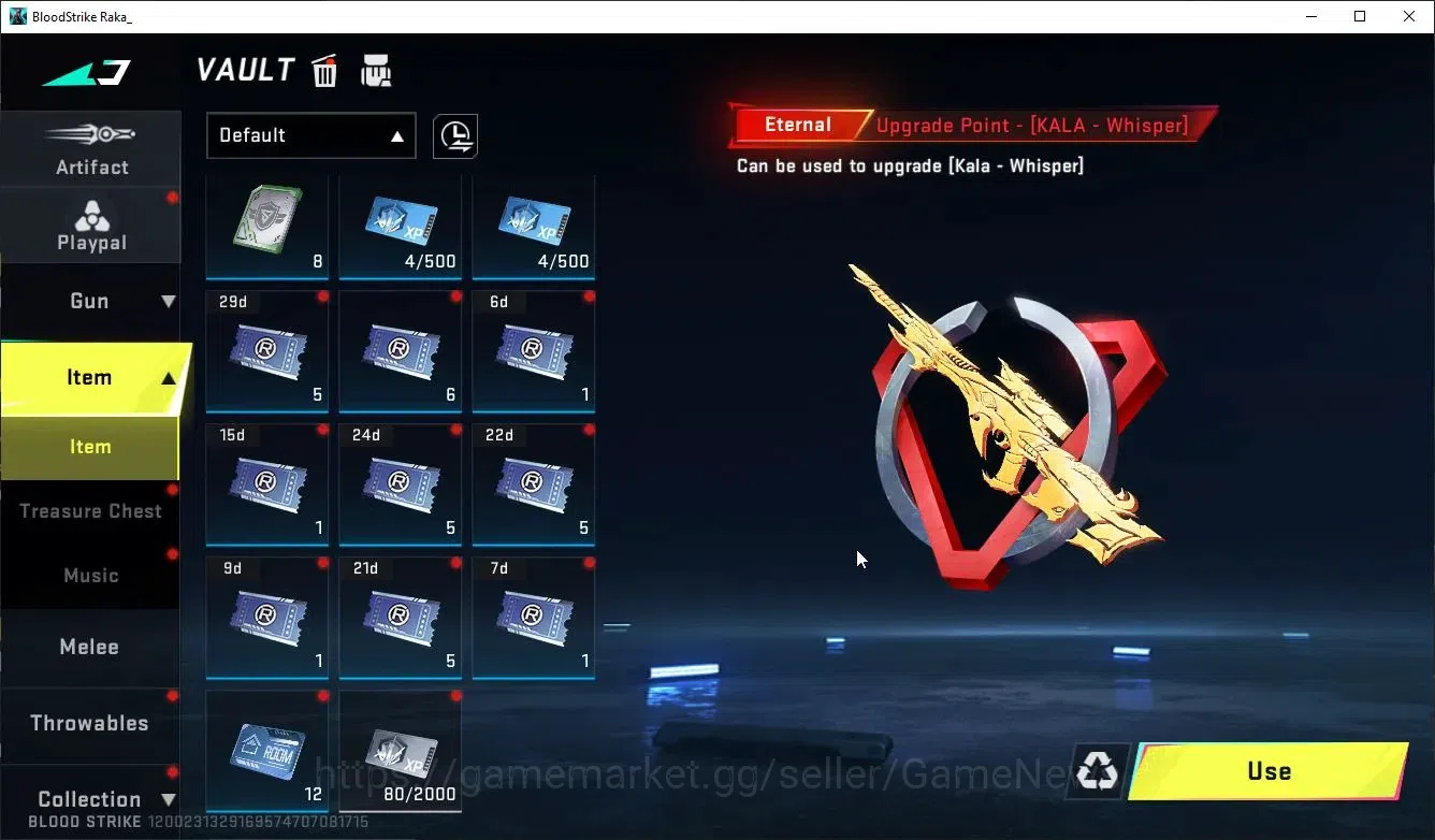 Blood Strike Accounts Collab Skin ASIA|ETERNAL KALA-Whisper+9 ULTRA[ Nacho-PitchStrike,UMP45,AUG,INP9,Etc]|Collab BLEACH 17
