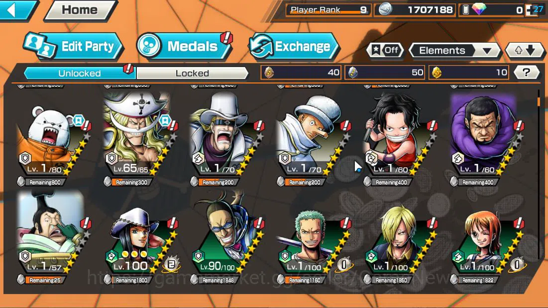 One Piece Bounty Rush Accounts Global|3 EX|Great Pirates Newgate,Blackbeard Pirat image 5
