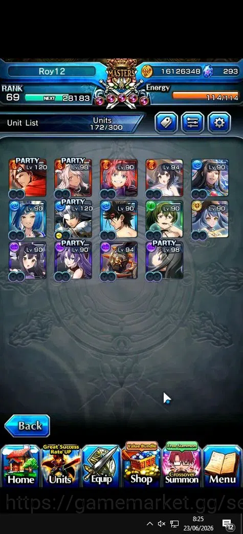 Grand Summoners Accounts Global|Rank 69|293 cc|14 Ascend+8 TW|[Ultimate Roy image 3