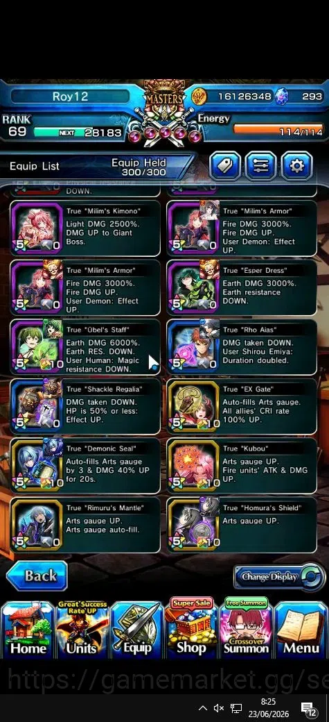 Grand Summoners Accounts Global|Rank 69|293 cc|14 Ascend+8 TW|[Ultimate Roy image 5