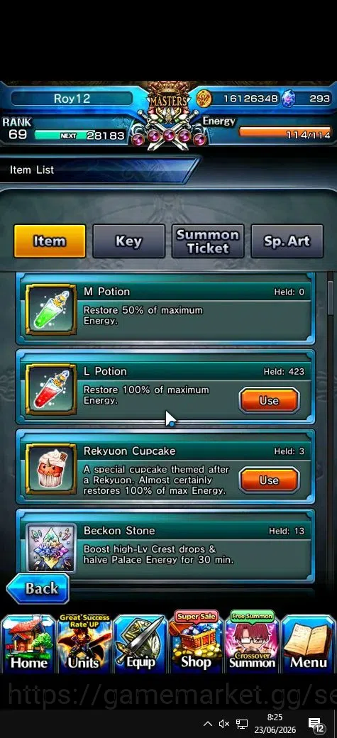 Grand Summoners Accounts Global|Rank 69|293 cc|14 Ascend+8 TW|[Ultimate Roy image 6