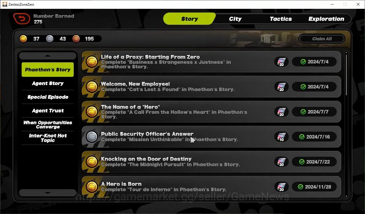 Zenless Zone Zero Accounts Asia ENDGAME|20 Limit 3 Void Hunter(Ye Shunguang+S image 20
