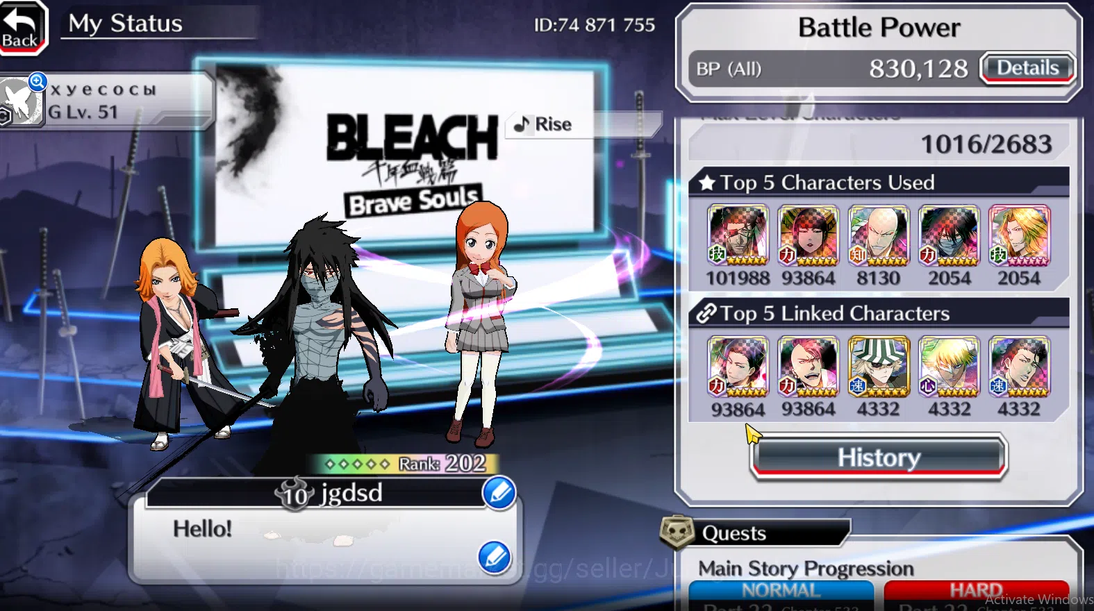 Bleach: Brave Souls Accounts [GLOBAL]50K Orb|Kenpachi+Ichigo 9th,Ikkaku+Shunsui image 4