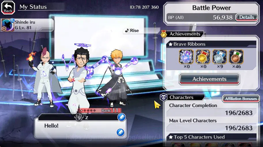 Bleach: Brave Souls Accounts [GLOBAL]6K Orbs+Fresh All Story|TYBW25(Askin,Ichig image 2