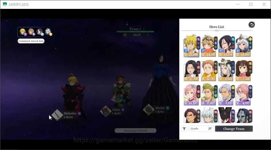 The Seven Deadly Sins: Origin Accounts SEA|Lvl 45|8 SSR|MeliodasP9,DaisyP4,MerlinP7,Manni image 2