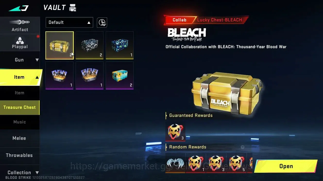 Blood Strike Accounts Rare Skin ASIA|ETERNAL M4A1-Blight's Embrace Lv3|Collab OPM Saitama Parachute|Legendary 8