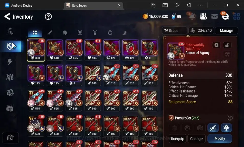 Epic Seven Accounts GLOBAL Unverif|13 ML(BArunka,Har setti,Belian,Etc) image 13