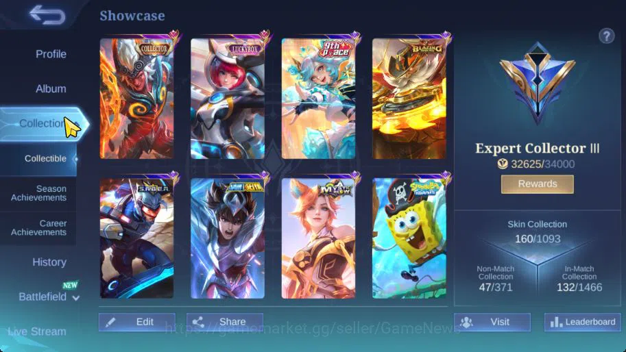 Mobile Legends: Bang Bang Accounts Hero 83|Skin 160|CC Khufra,LBox Kimmy,P ACE Cici,V image 13