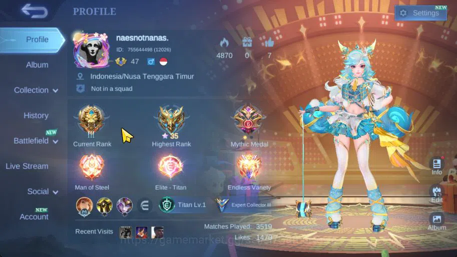 Mobile Legends: Bang Bang Accounts Hero 83|Skin 160|CC Khufra,LBox Kimmy,P ACE Cici,V image 14