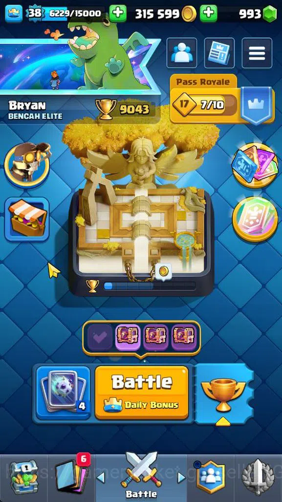 Clash Royale Accounts Lv 38|Trophy 9043|KTL 13|Limit Skin|Total Card 121 image 1