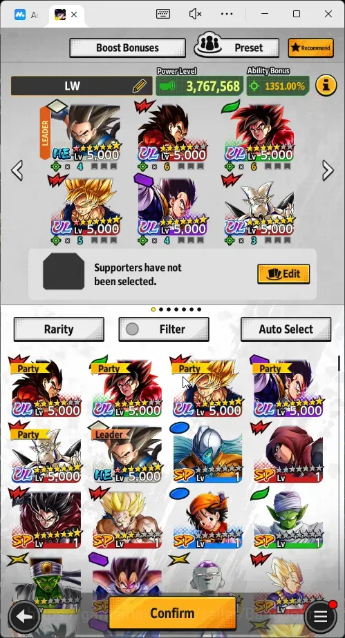 Dragon Ball Legends Accounts High-End Android | Lv 150 | 10M Total Power | 112 CC | 5 UL | UL: OmegaShenron,Vegeta,SS 1