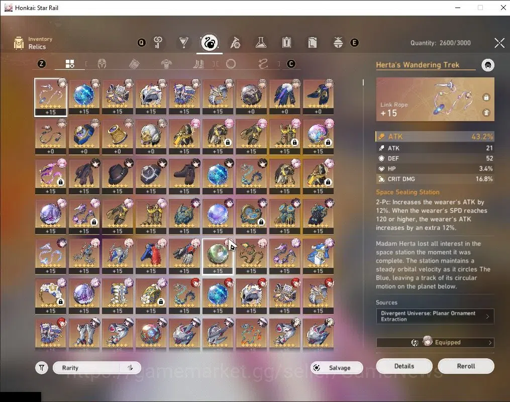 Honkai Star Rail Accounts ASIA|TL 70|20 Limited|Castorce Prem Team|(Cyrene E image 12