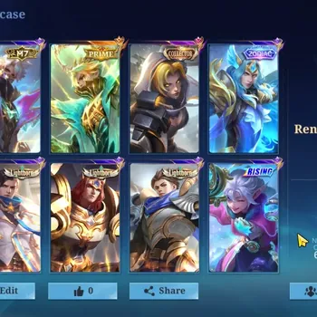 Mobile Legends: Bang Bang Accounts Collector Hero 117|Skin 197|Prime Granger,CC Nata,Lb(Tigreal,Alucard,Granger),Zodiac