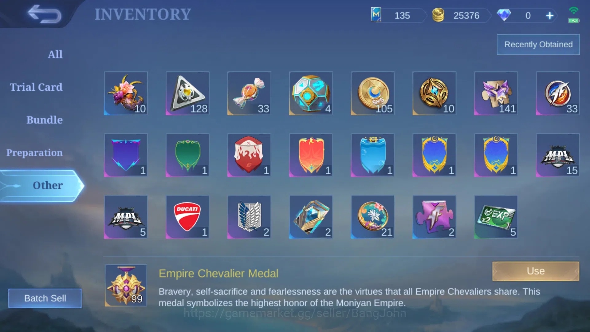 Mobile Legends: Bang Bang Accounts Hero 75 | Skin 112 | Prime Granger | Lightborn Gra image 12