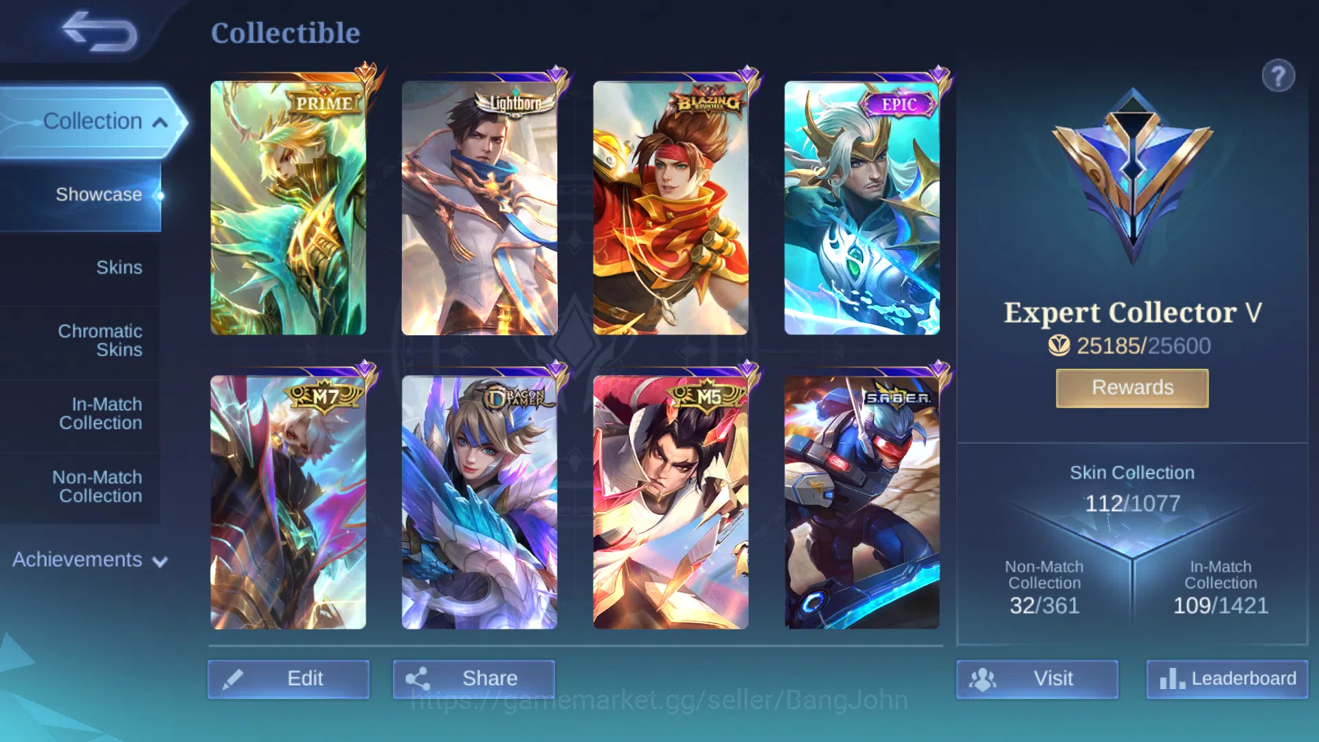 Mobile Legends: Bang Bang Accounts Hero 75 | Skin 112 | Prime Granger | Lightborn Gra image 5