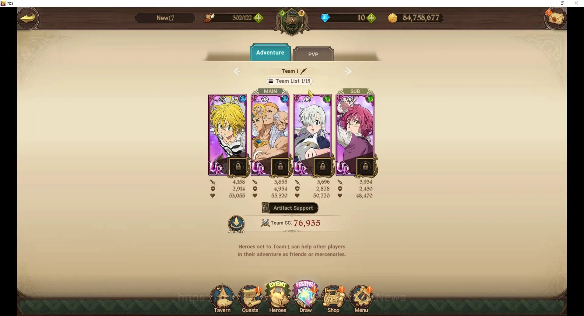 The Seven Deadly Sins: Grand Cross Accounts GLOBAL|1M CC|Chapter 1|1 LR+4 UR|Elizabeth,Nemesis image 6