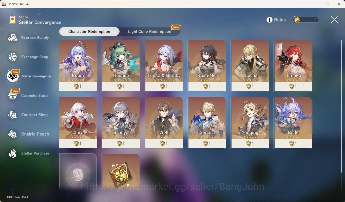 Honkai Star Rail Accounts Others ASIA|TL 69|10 Limited [Castorice]+Sign,Sunday,RuangMei,Lingsha,Rappa,Yunli,SilverWolf 6