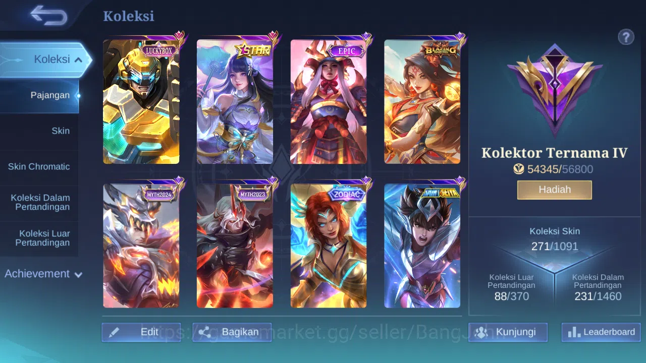 Mobile Legends: Bang Bang Accounts Hero 132 Skin 271 | Luckybox Johnson | Annual Kagu image 12