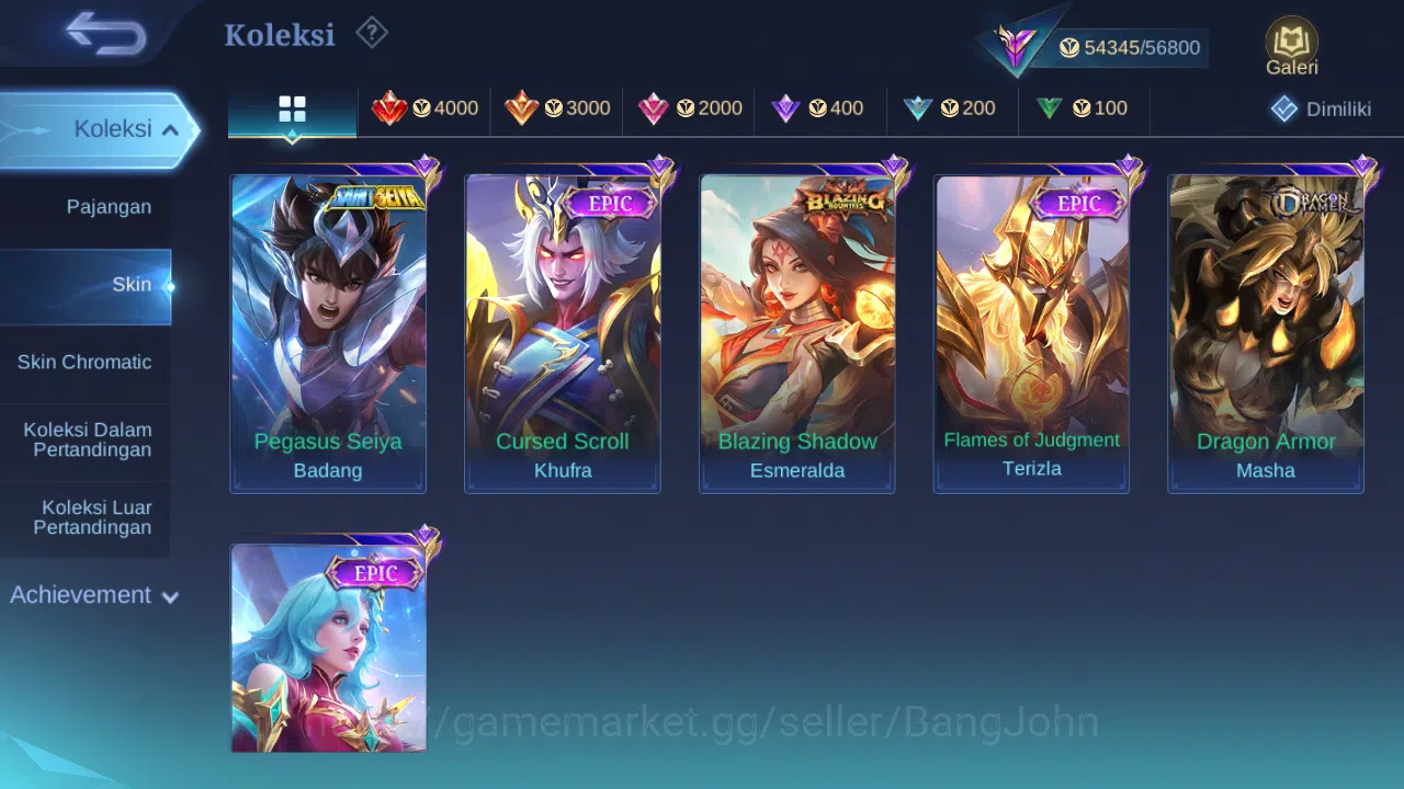 Mobile Legends: Bang Bang Accounts Hero 132 Skin 271 | Luckybox Johnson | Annual Kagu image 7