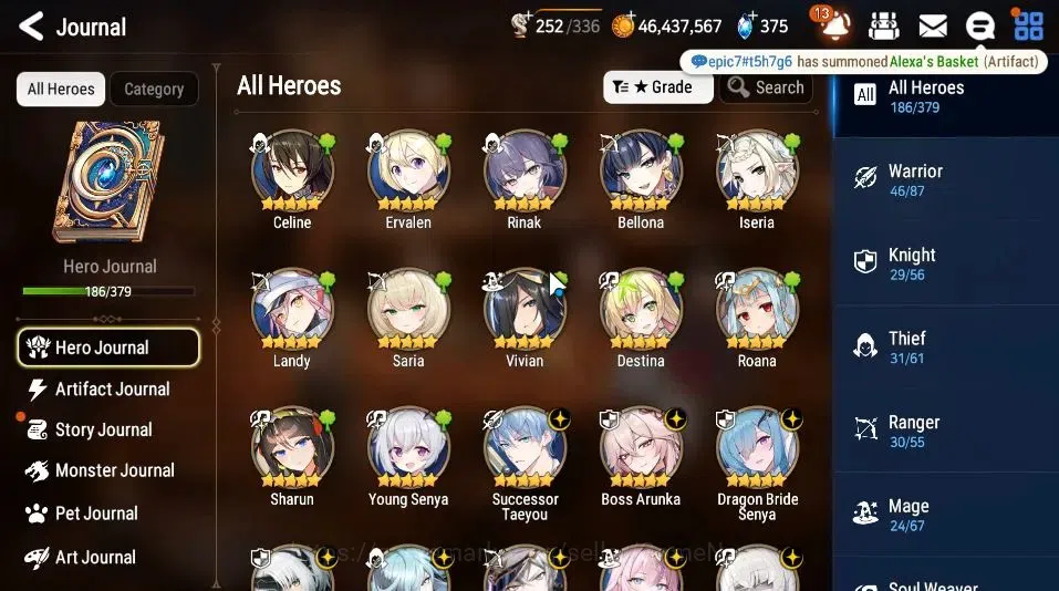 Epic Seven Accounts ASIA Verif|NewEra|18 ML[LOTScales, BArunka,EIlynav image 6