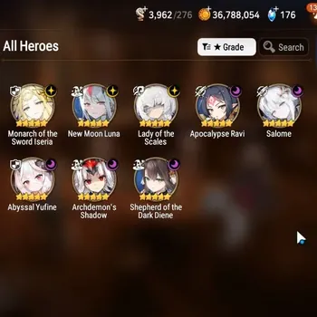 Epic Seven Accounts Starter Global Unverif|Best Starter|8ML(MotIseria,SDDiene,NML,LotS,Etc.)|Theater Locked|PoH+Bless ON|MoR