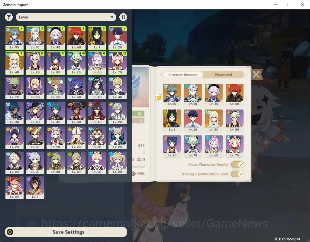 Genshin Impact Accounts Others Asia|AR 55|2 Limited + 3(*5Weapon)|Neuvillete,Lohen & 3 Standard(Qiqi,Diluc,Tighnari)|Rate 1