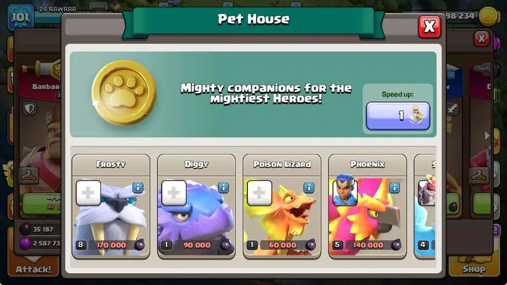 Clash of Clans Accounts Global |TH 17-BH 8|LVL 101| AQ 26 ,MP 10 ,GW 14 ,R image 11