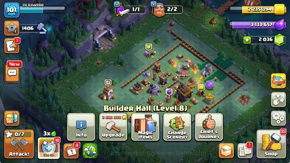 Clash of Clans Accounts Global |TH 17-BH 8|LVL 101| AQ 26 ,MP 10 ,GW 14 ,R image 17