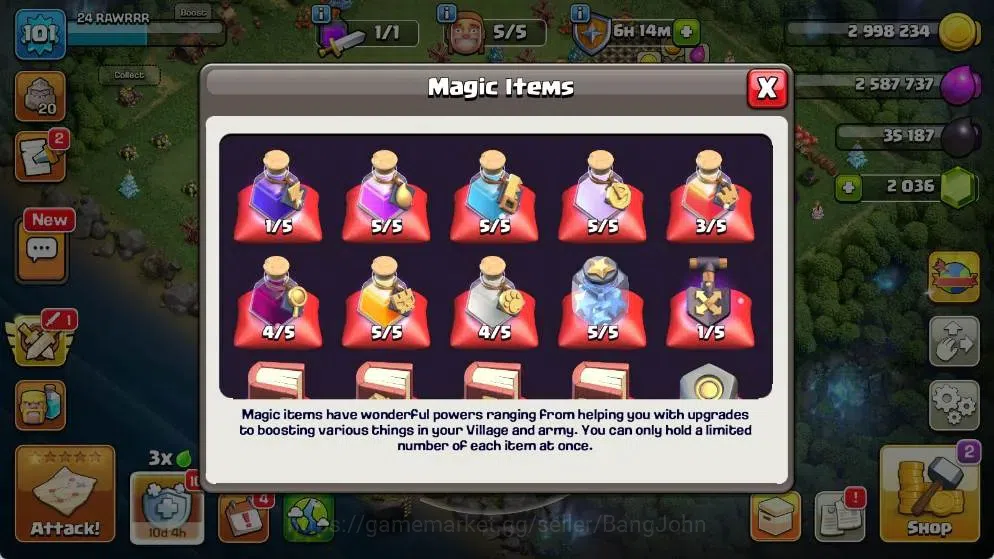 Clash of Clans Accounts Global |TH 17-BH 8|LVL 101| AQ 26 ,MP 10 ,GW 14 ,R image 3