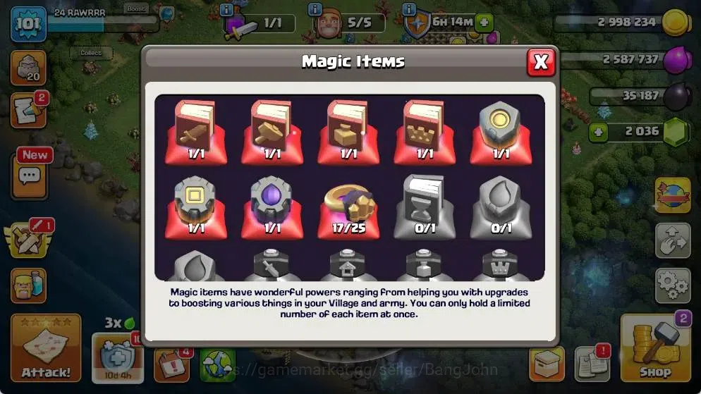 Clash of Clans Accounts Global |TH 17-BH 8|LVL 101| AQ 26 ,MP 10 ,GW 14 ,R image 4