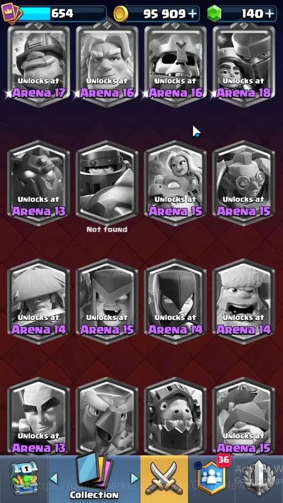 Clash Royale Accounts High-End Lvl 654|Trophy 3948|KTL 10|Card 79|3 EVO,5 legendary 9 Epic,26 Rare,27 Common|Gems 140|Take 18