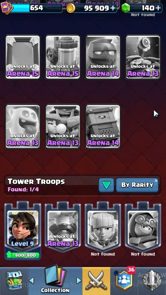 Clash Royale Accounts High-End Lvl 654|Trophy 3948|KTL 10|Card 79|3 EVO,5 legendary 9 Epic,26 Rare,27 Common|Gems 140|Take 20