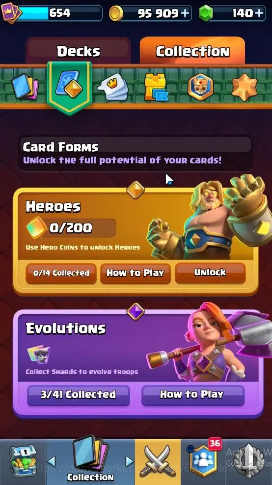 Clash Royale Accounts High-End Lvl 654|Trophy 3948|KTL 10|Card 79|3 EVO,5 legendary 9 Epic,26 Rare,27 Common|Gems 140|Take 5