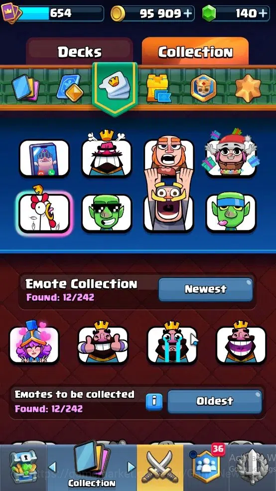 Clash Royale Accounts High-End Lvl 654|Trophy 3948|KTL 10|Card 79|3 EVO,5 legendary 9 Epic,26 Rare,27 Common|Gems 140|Take 7