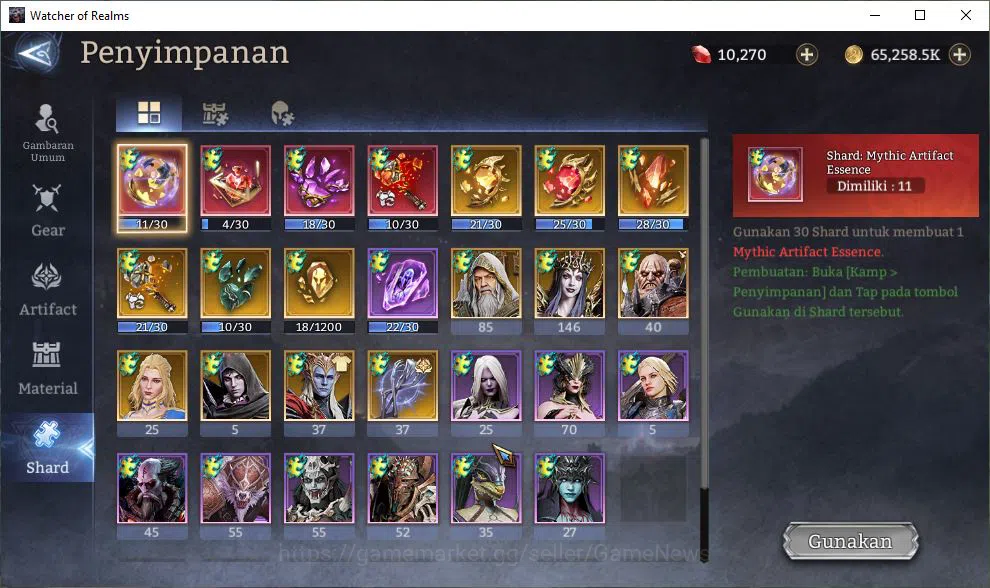 Watcher of Realms Accounts Global 60X|Lv100|9,2M Power|10K Gems|11 Lord[Praet image 14