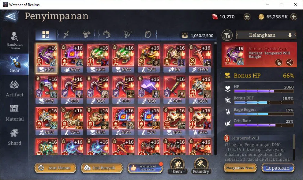 Watcher of Realms Accounts Global 60X|Lv100|9,2M Power|10K Gems|11 Lord[Praet image 19