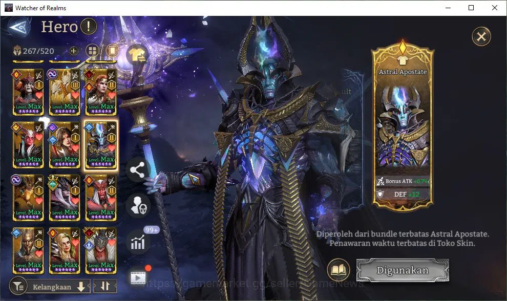 Watcher of Realms Accounts Global 60X|Lv100|9,2M Power|10K Gems|11 Lord[Praet image 2