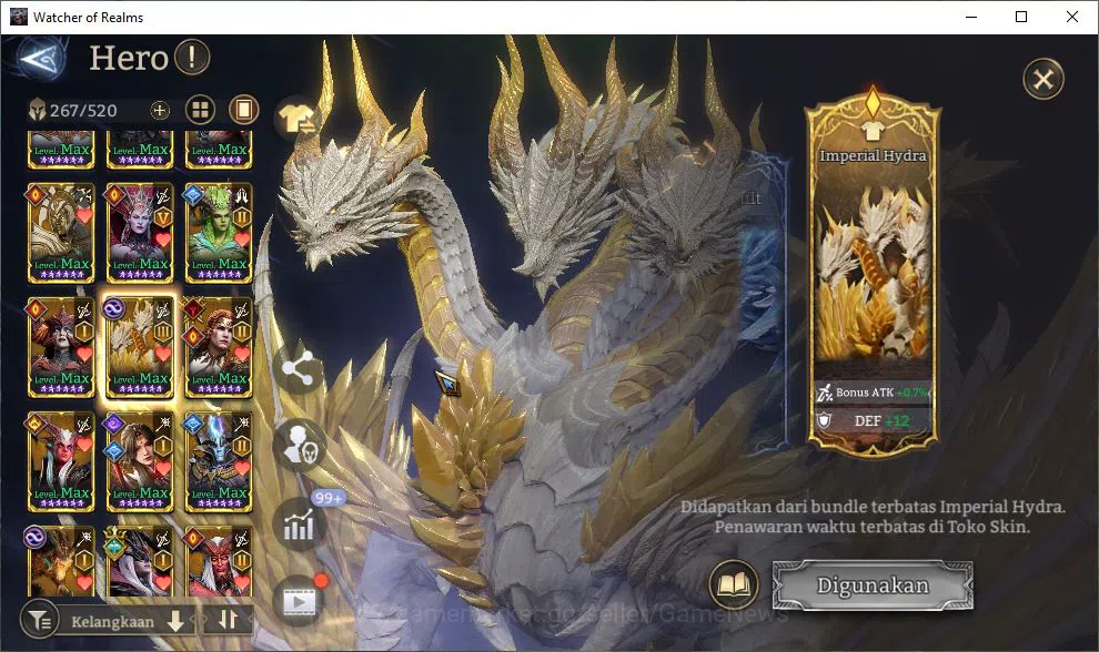 Watcher of Realms Accounts Global 60X|Lv100|9,2M Power|10K Gems|11 Lord[Praet image 4