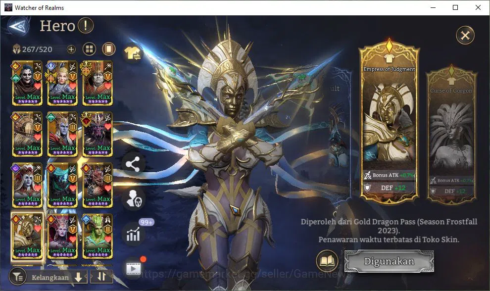 Watcher of Realms Accounts Global 60X|Lv100|9,2M Power|10K Gems|11 Lord[Praet image 5
