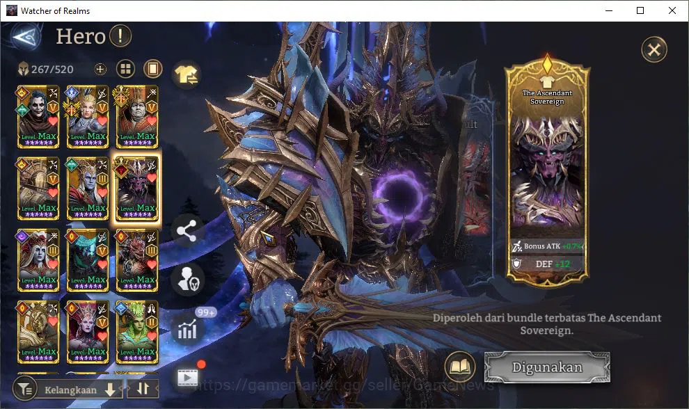 Watcher of Realms Accounts Global 60X|Lv100|9,2M Power|10K Gems|11 Lord[Praet image 8