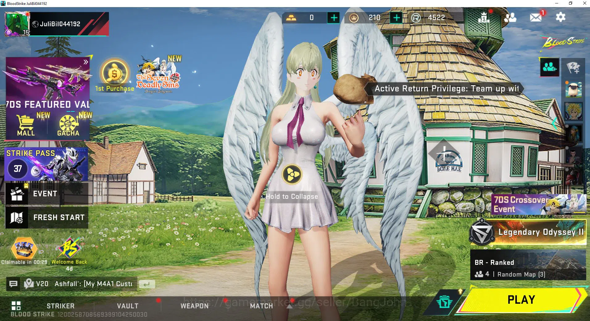 Blood Strike Accounts ASIA Silver 4|Collab SDS: Emma, Elizabeth Goddess| image 2
