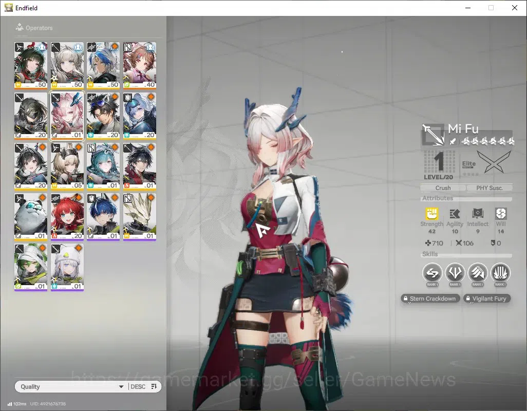 Arknights: Endfield Accounts ASIA|Lv 30|Ars 8,9k|3 SSR (2 Limit) + 3 (*6 Wep)|[ image 3